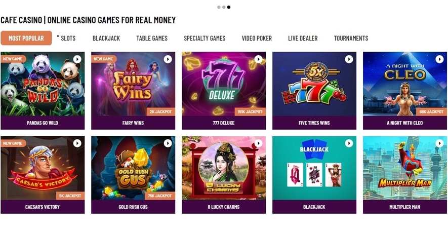 Cafe Casino Games