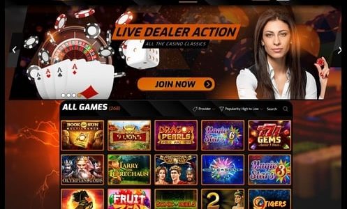 Casino Intense Homepage