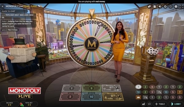 Monopoly Live by Evolution Gaming